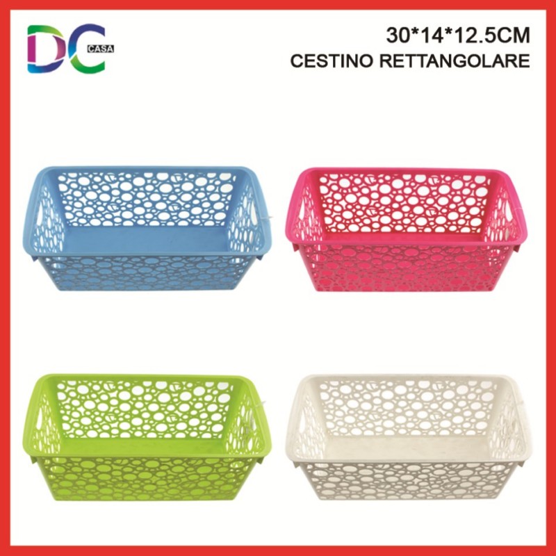 Cestino Plastica Rettangolare 30X14X12,5 vendita online - negozio