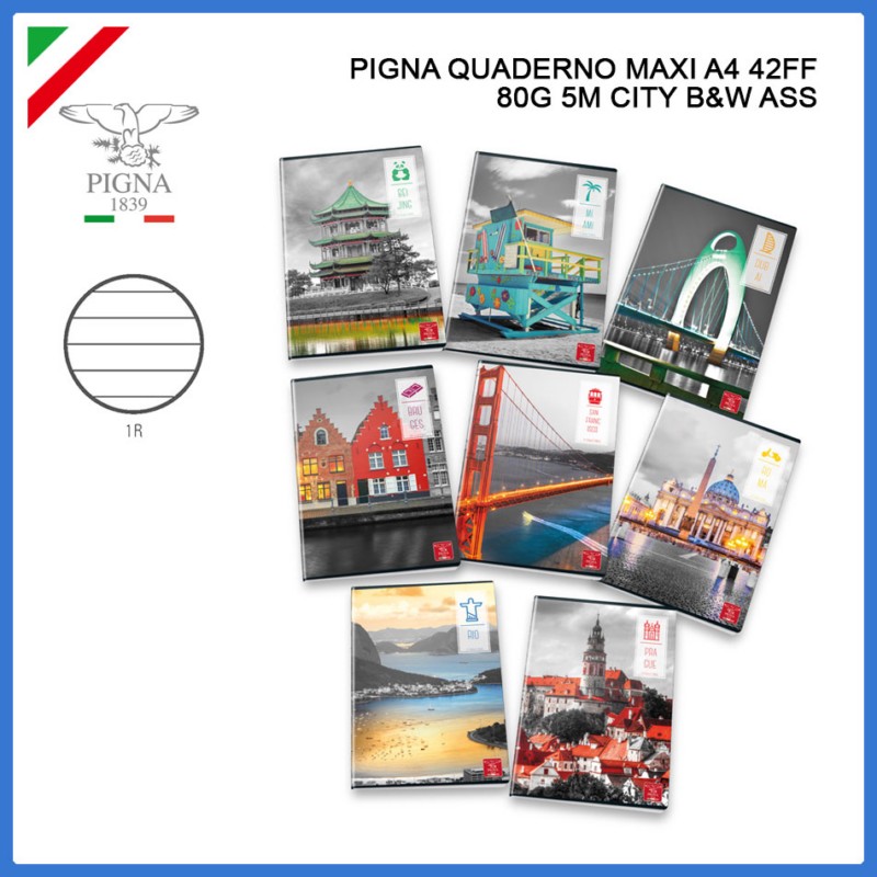 Pigna Quaderno Maxi A4 42Ff 80G 5M City vendita online - negozio cinese  Quaderni & Blocchi