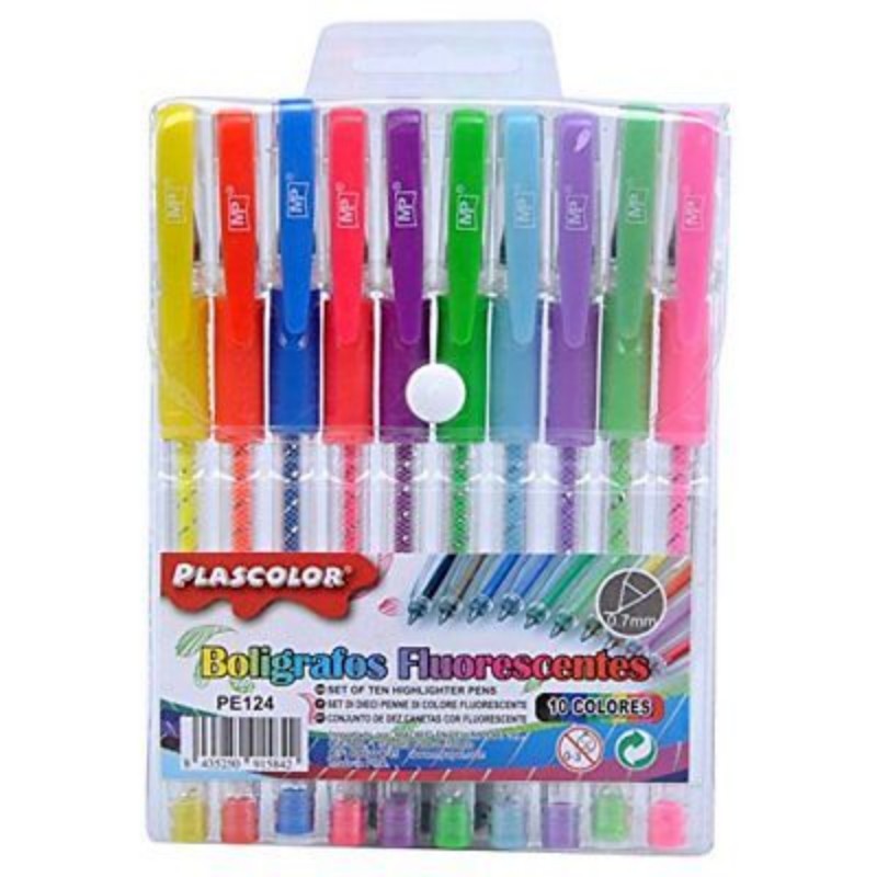 Set 10 Penne Colorate 0.7Mm Fluorescente vendita online - negozio cinese  Cartoleria