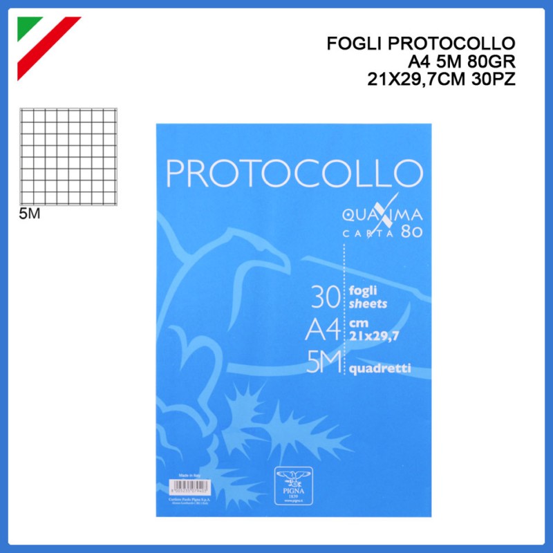 Fogli Protocollo A4 5M 80G 21X29.7Cm 30 vendita online - negozio cinese  Quaderni & Blocchi