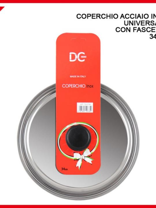 Coperchio Ac.Inox Uni,.C/Fasc 34Cm