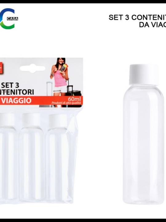 Contenitore Vuoto Viaggio 60Ml 3Pz