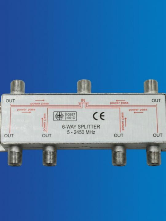 Divide Il Segnale Tv-Sat O Tv-Cav In 6 U