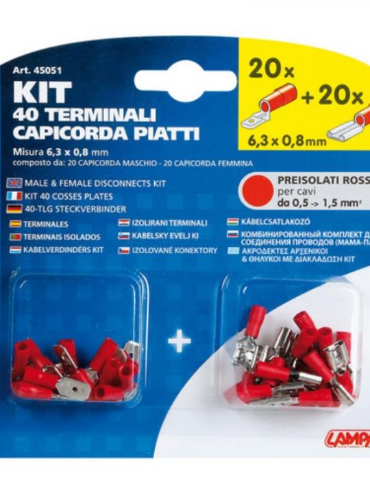 Kit 40 Capicorda Piatti Rossi