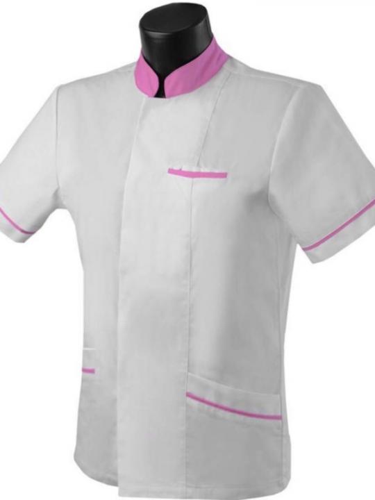 701-2 Casacca Bianca Con Bordi Rosa