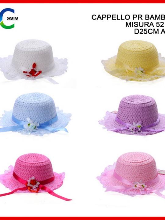 Cappello Per Bambina Misura 52Cm D28Cm A