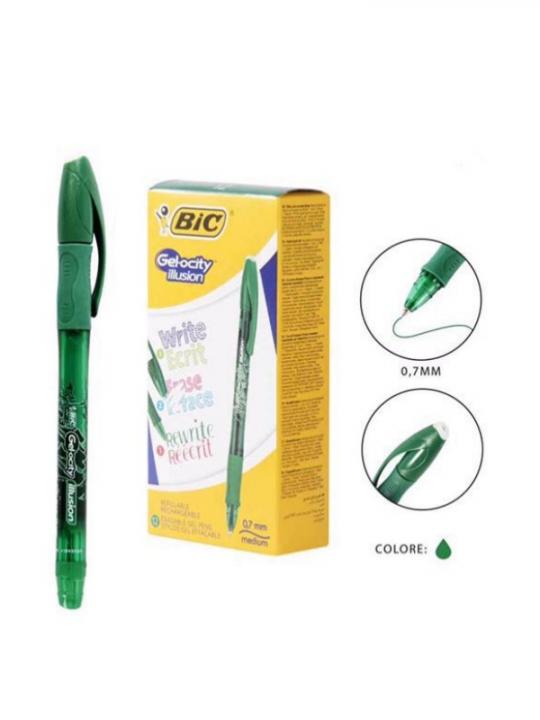 Bic Penna Gel-Ocity Illusion 0.7Mm Verde