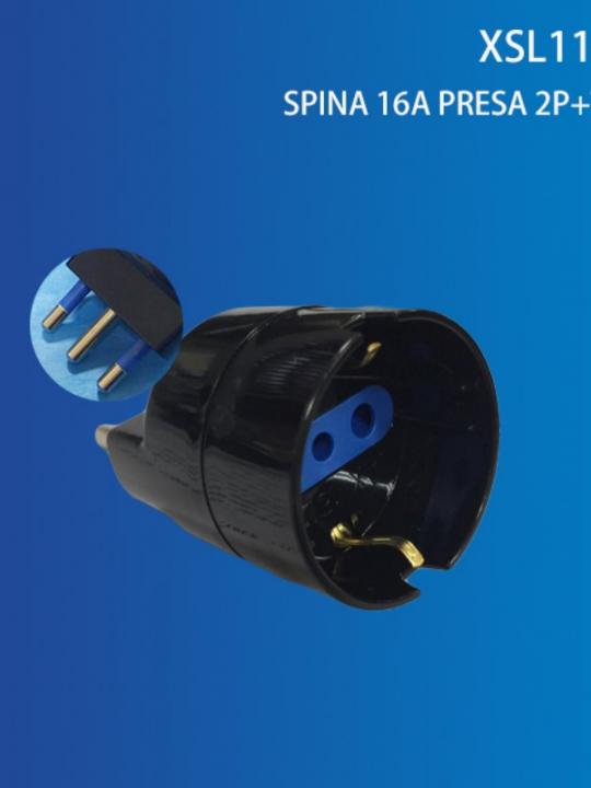 Adattatore Spina 16A 1Presa 2P+T/Schuko