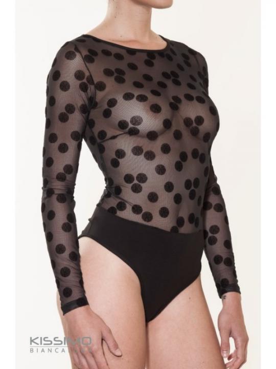 Kissimo Body M/L C/Tulle Nero Tg. S