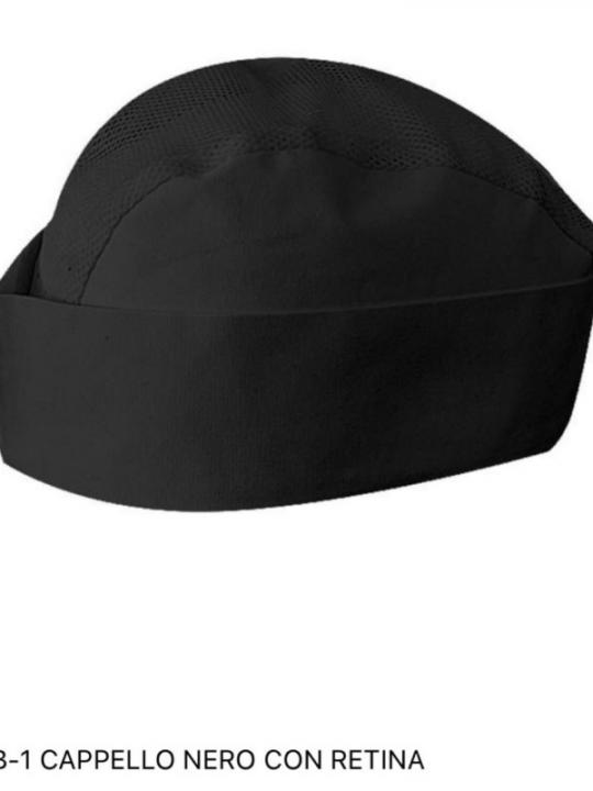 920B-190-1 Cappello Nero Con Retina