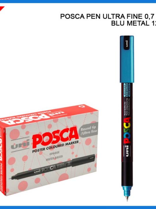 Posca Pennarello U/Fine 0.7Mm Blu Metal