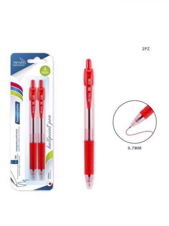 Penna Sfera 0.7Mm 2Pz Rosso Bl.