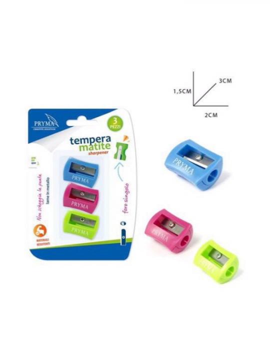 Temperamatite 1Foro 3X2Cm 3Pz Ass.