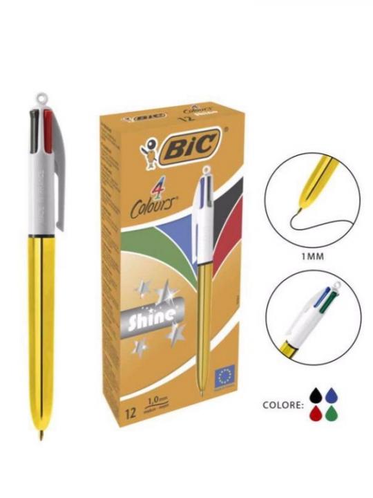 Bic Penna Sfera 4Colours Shine 1Mm Fusto