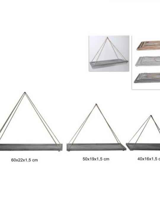 Mensole Legno 3Piani C/Corda 3Col Dxq18-