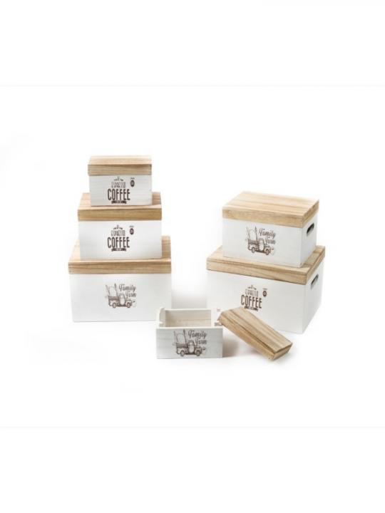 Set 3 Scatole In Legno (25X20Xh