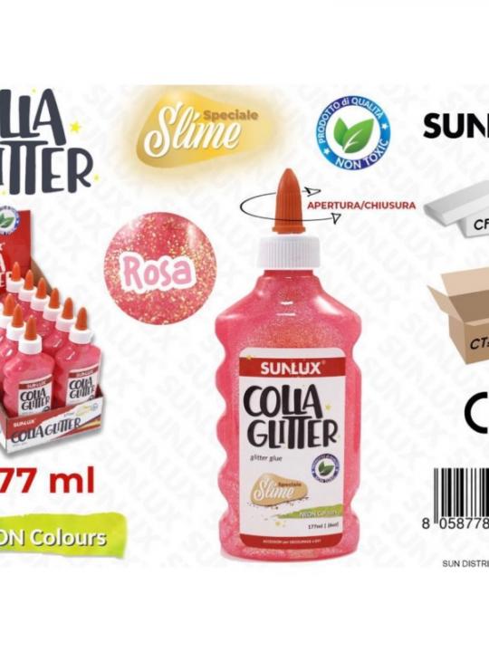 Colla Glitter Rosa Neon 177Ml