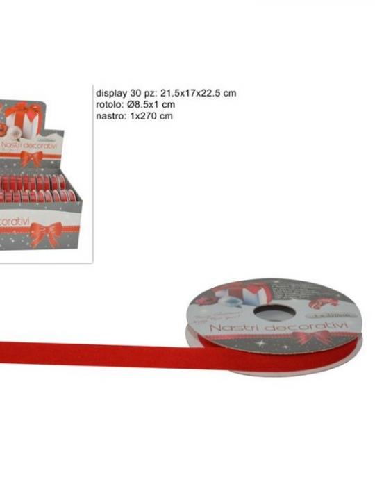 Nastro Velluto Rosso 1X270Cm. Art.201870