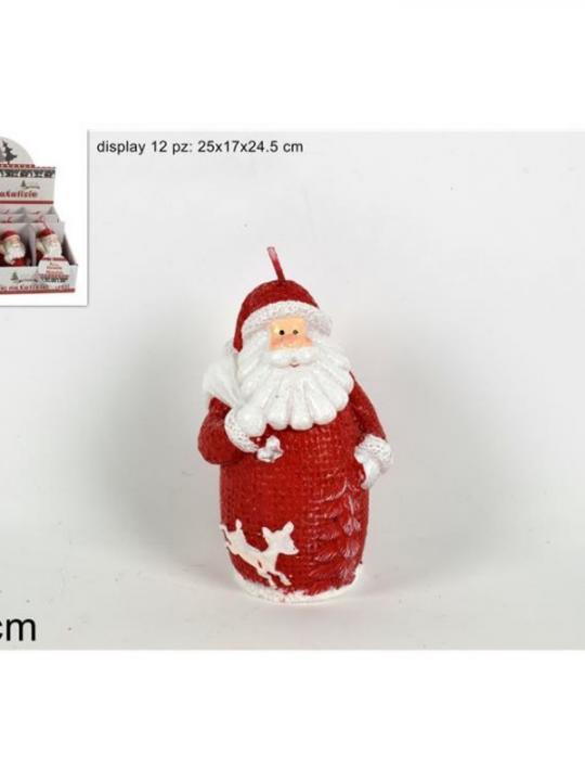 Candela Babbo Natale In Display Rosso