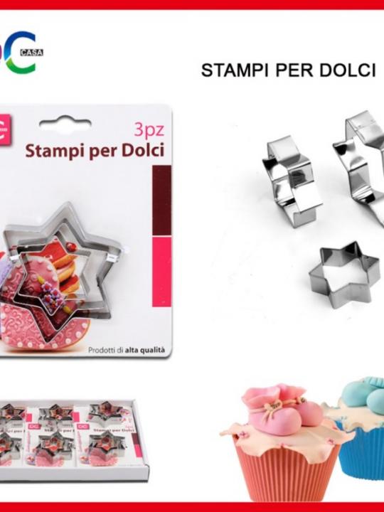 Stampi Per Dolci Stella Set 3Pz