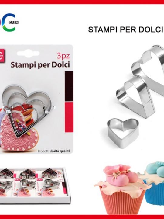 Stampi Per Dolci Cuore Set 3Pz