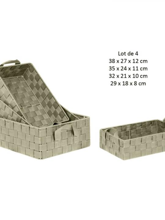 Paniers Sangle Kaki 32X21X10