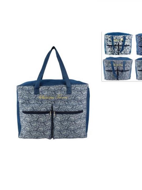 Borsa Mare 4Tasche Blu Jeans C/Fant 4Ass