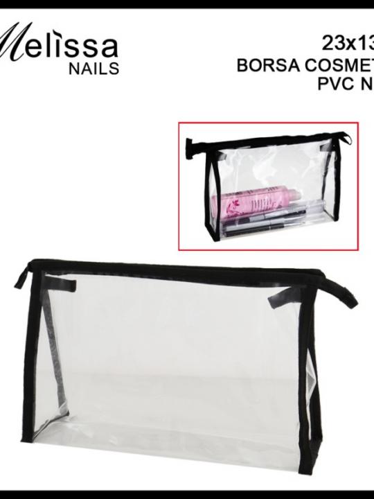 Borsa Cosmetica Pvc Bordo Nero 23X13Cm