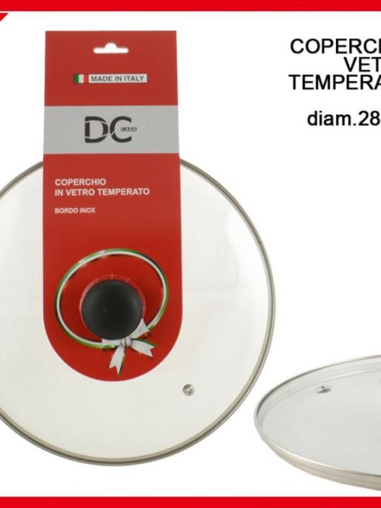 Coperchio Vetro Temperato 28Cm