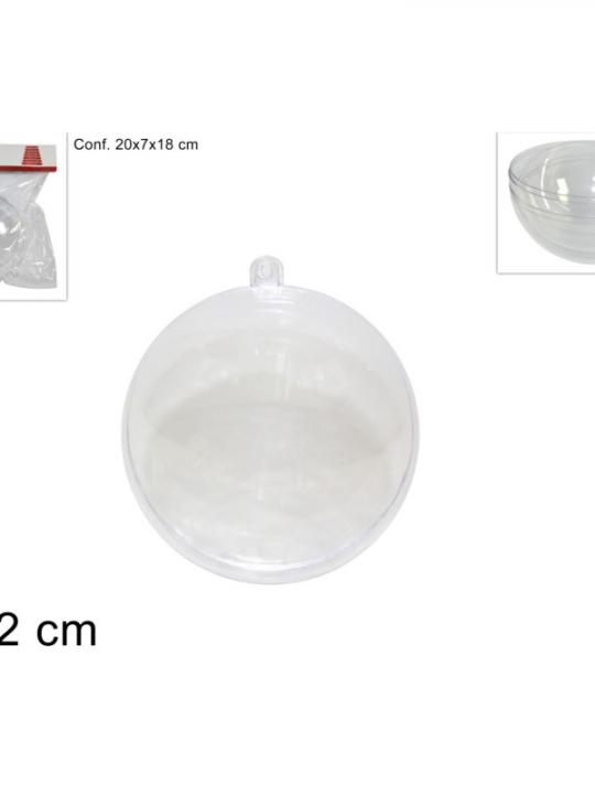 Sfera Plastica Trasparente 12Cm