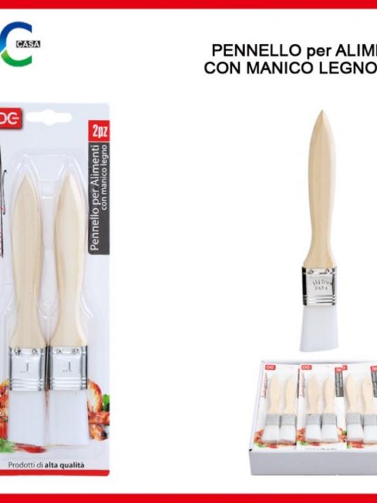 Pennello Per Alimenti C/Man.Legno 2Pz 18