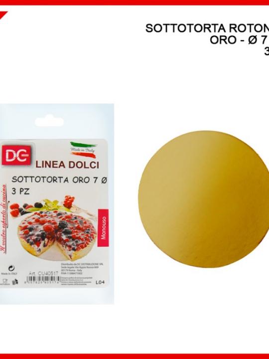 Sottotorta Oro Rotondo  7Cm 3Pz