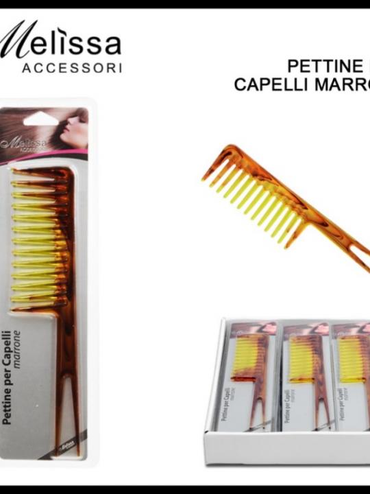 Pettine Per Capelli C/Doppia Coda Marron