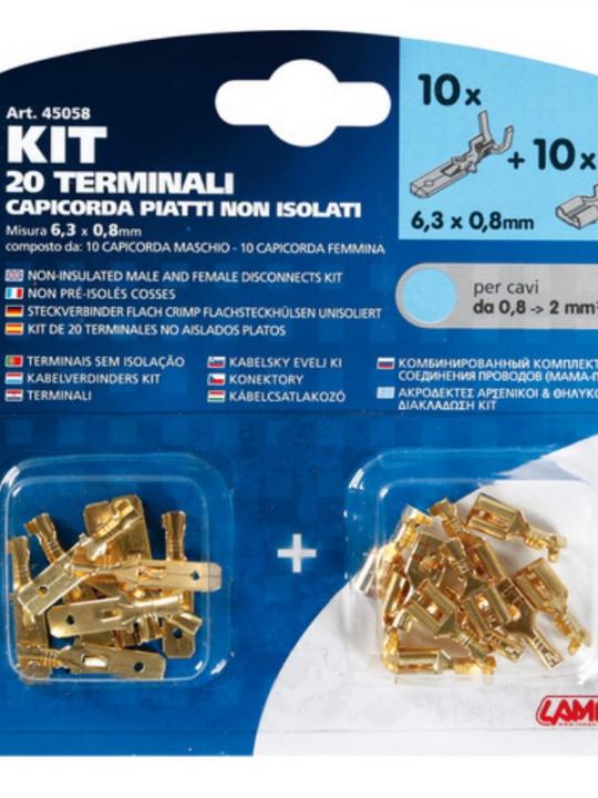 Kit 20 Capicorda Piatti Non   Isolati Mi