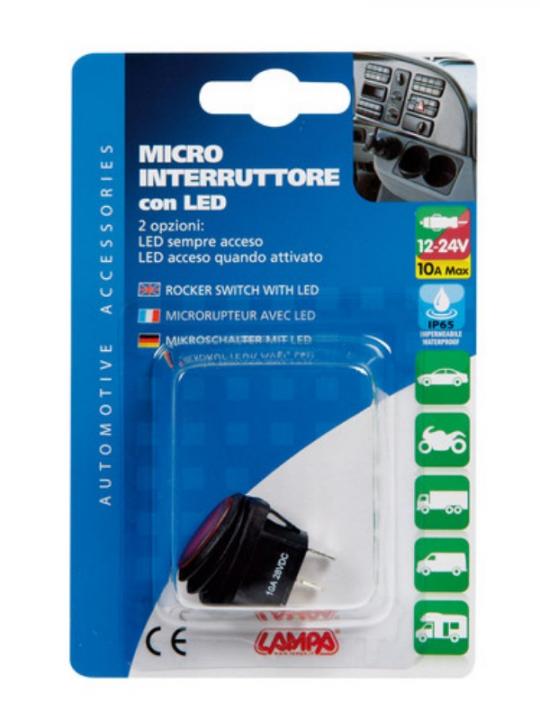 Micro Interruttore 12/24V     Con Led Ro