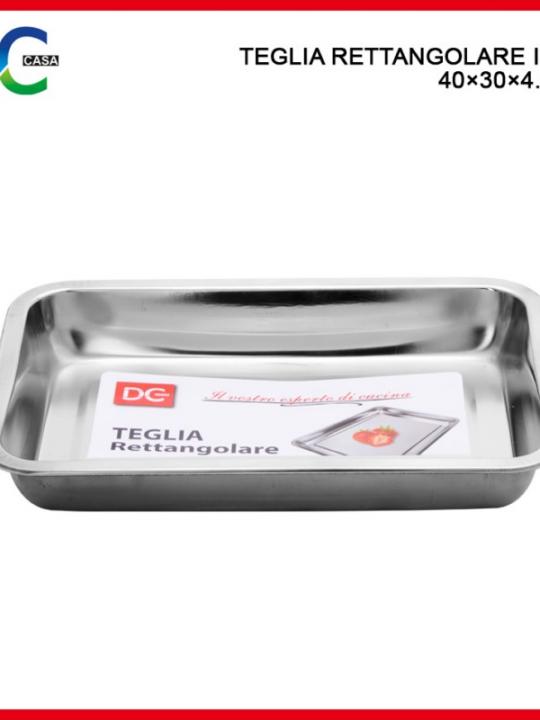 Teglia Rettangolare Inox 40X30X4,8Cm