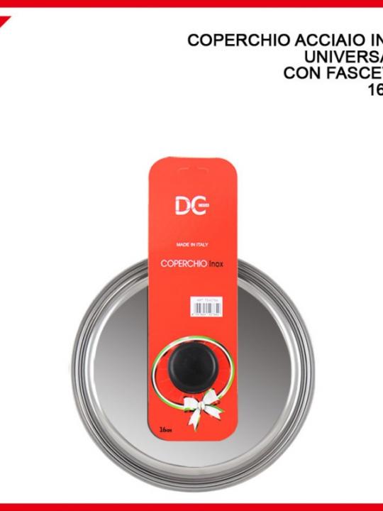 Coperchio Ac.Inox Uni,.C/Fasc 16Cm