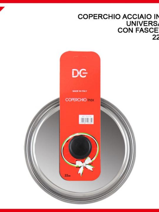 Coperchio Ac.Inox Uni,.C/Fasc 22Cm