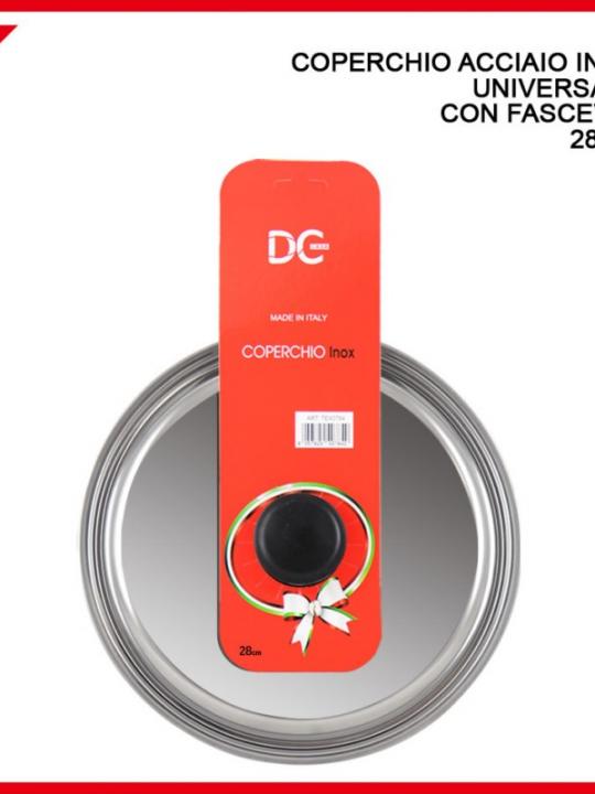 Coperchio Ac.Inox Uni,.C/Fasc 28Cm