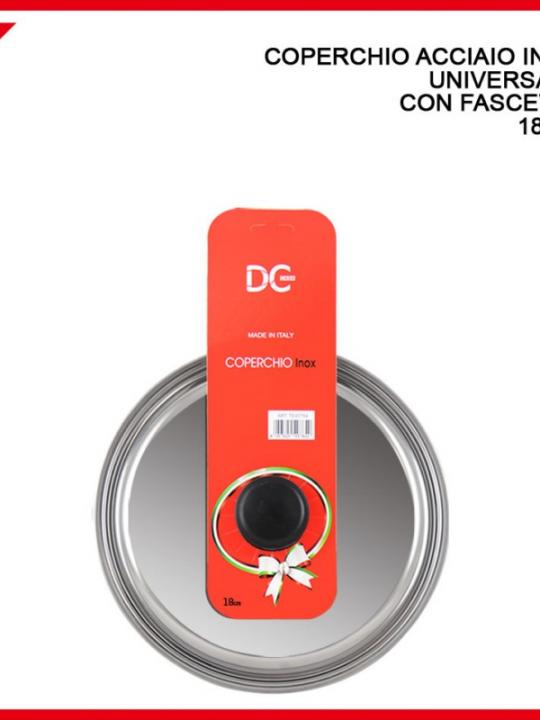 Coperchio Ac.Inox Uni,.C/Fasc 18Cm