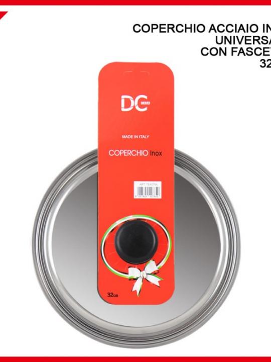 Coperchio Ac.Inox Uni,.C/Fasc 32Cm